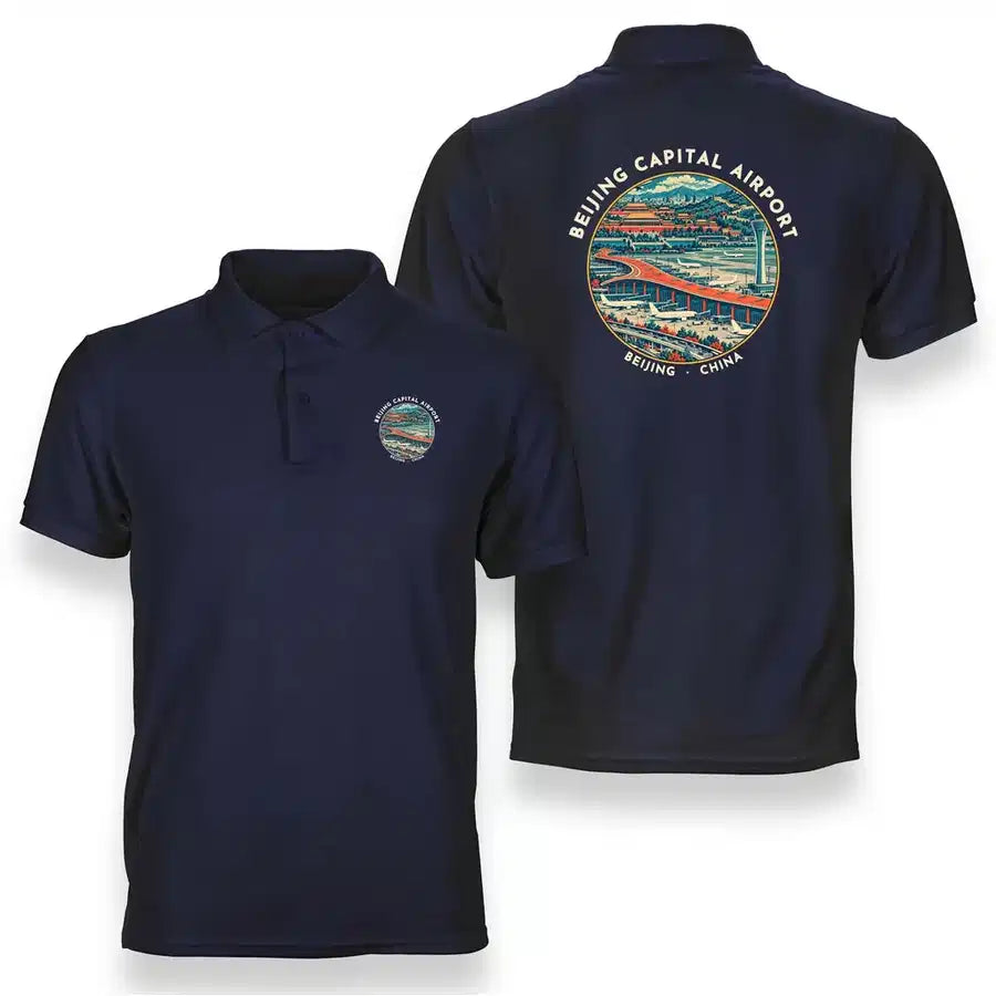 PEK - Badge - Double-Side Polo - Navy Blue