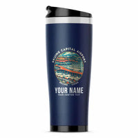 Thumbnail for Beijing Capital International Airport (PEK) Travel Mugs - Badge + Name - Stainless Steel (No Holder) - Dark Blue