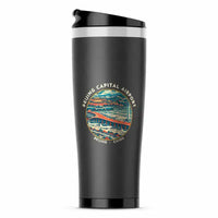 Thumbnail for Beijing Capital International Airport (PEK) Travel Mugs - Badge - Stainless Steel (No Holder) - Gray