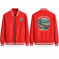 Thumbnail for Penang International Airport (PEN) Stylish Jackets - Baseball Collar - Badge - Red