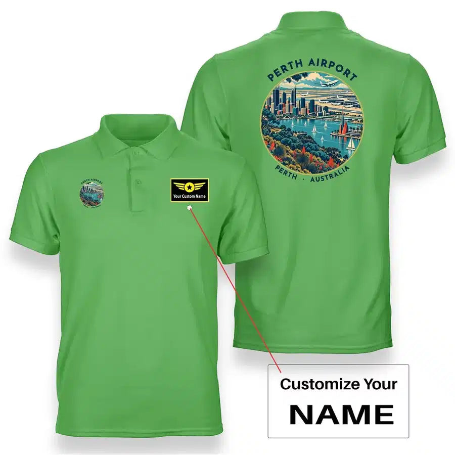 PER - Badge - Double-Side Polo - Light Green + Name