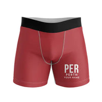 Thumbnail for Perth Airport (PER) Men Boxers - Code + Name - Red
