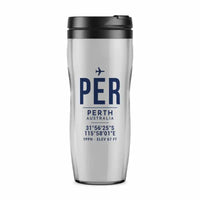 Thumbnail for Perth Airport (PER) Travel Mugs - ID Tag - Plastic (No Holder) - Light Gray