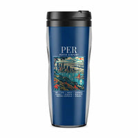 Thumbnail for Perth Airport (PER) Travel Mugs - Poster - Plastic (No Holder) - Blue