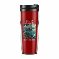 Thumbnail for Perth Airport (PER) Travel Mugs - Poster - Plastic (No Holder) - Red