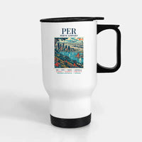 Thumbnail for Perth Airport (PER) Travel Mugs - Poster - Stainless Steel with Holder - White