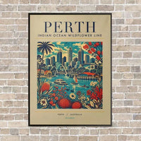 Thumbnail for PERTH - Poster - Canvas Framed - Beige
