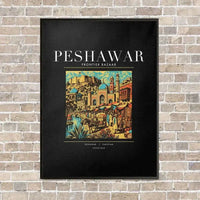 Thumbnail for PESHAWAR - Poster - Canvas Framed - Black