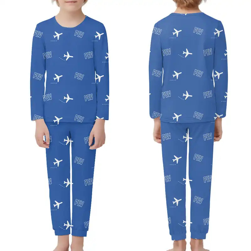 Pécs-Pogány International Airport (PEV) Pajamas - Children Pajamas - Blue