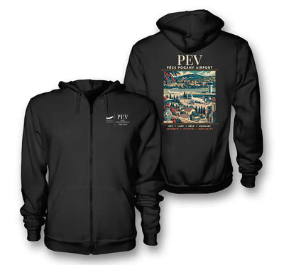 PEV - Poster - Zipped Hoodie - Black
