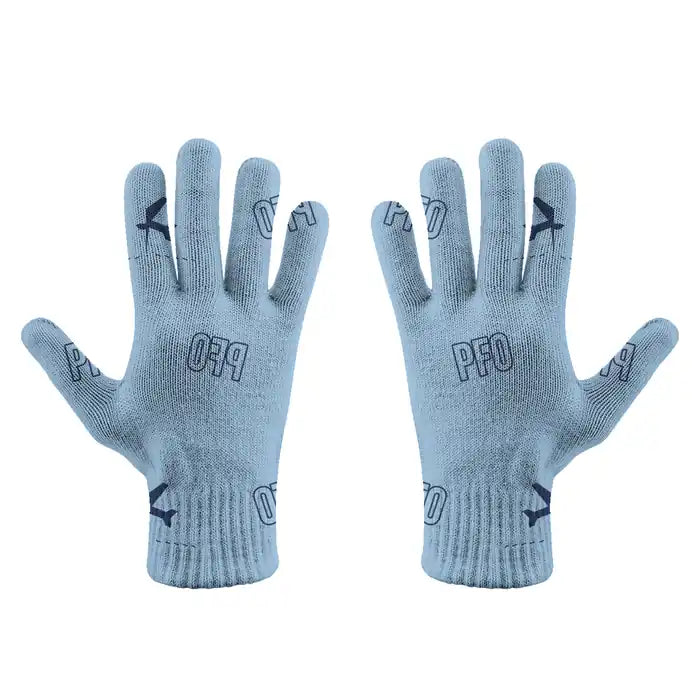 Paphos International Airport (PFO) Gloves - Gloves - Full - Pattern - Light Blue