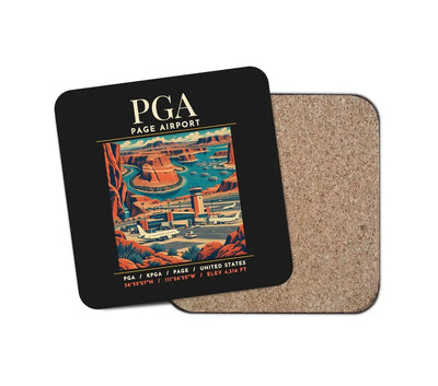 PGA - Poster - Coaster - Black