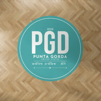 Thumbnail for Punta Gorda Airport (PGD) Carpets - Carpet Round - ID Tag - Turquoise