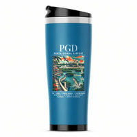 Thumbnail for Punta Gorda Airport (PGD) Travel Mugs - Poster - Stainless Steel (No Holder) - Light Blue