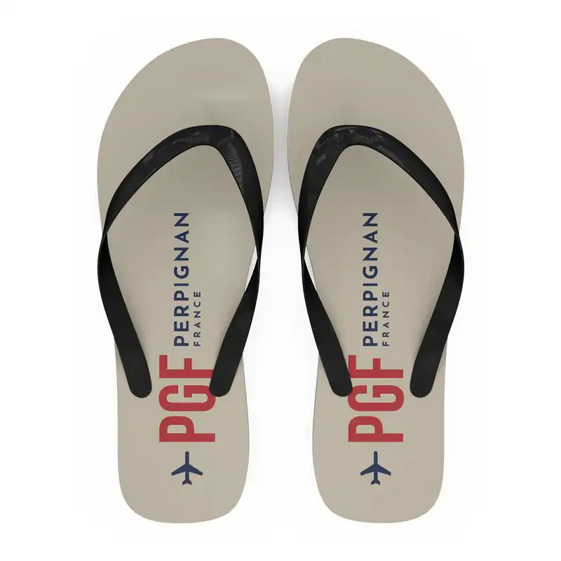 Perpignan–Rivesaltes Airport (PGF) Slippers & Flip Flops - Slippers - Flip Flops - Code - Beige