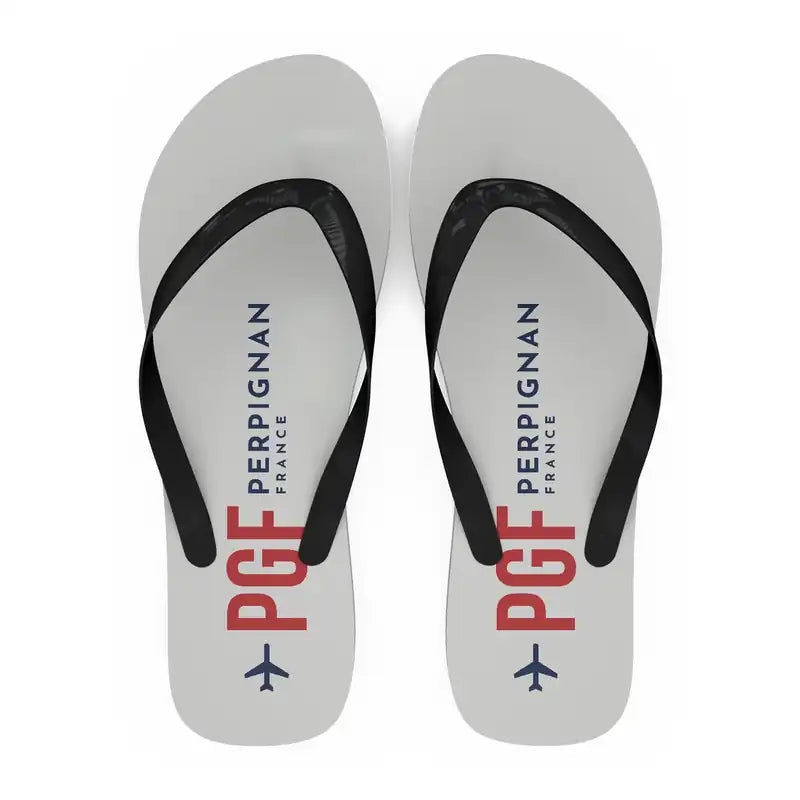 Perpignan–Rivesaltes Airport (PGF) Slippers & Flip Flops - Slippers - Flip Flops - Code - White