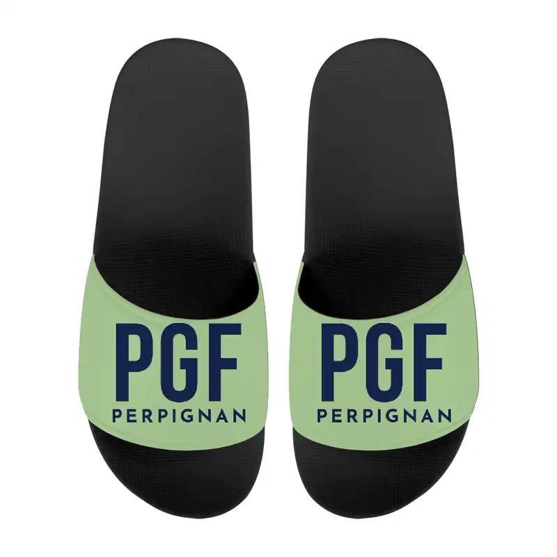 Perpignan–Rivesaltes Airport (PGF) Slippers & Flip Flops - Slippers - Sport - Code - Light Green