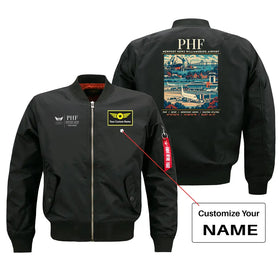 Newport News Williamsburg International Airport (PHF) Bomber Jacket