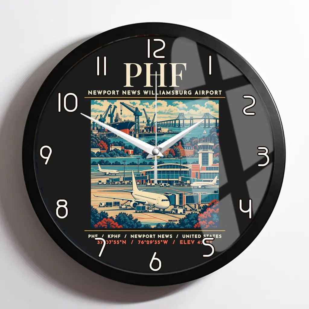 PHF - Poster - Wall Clock Framed - Black