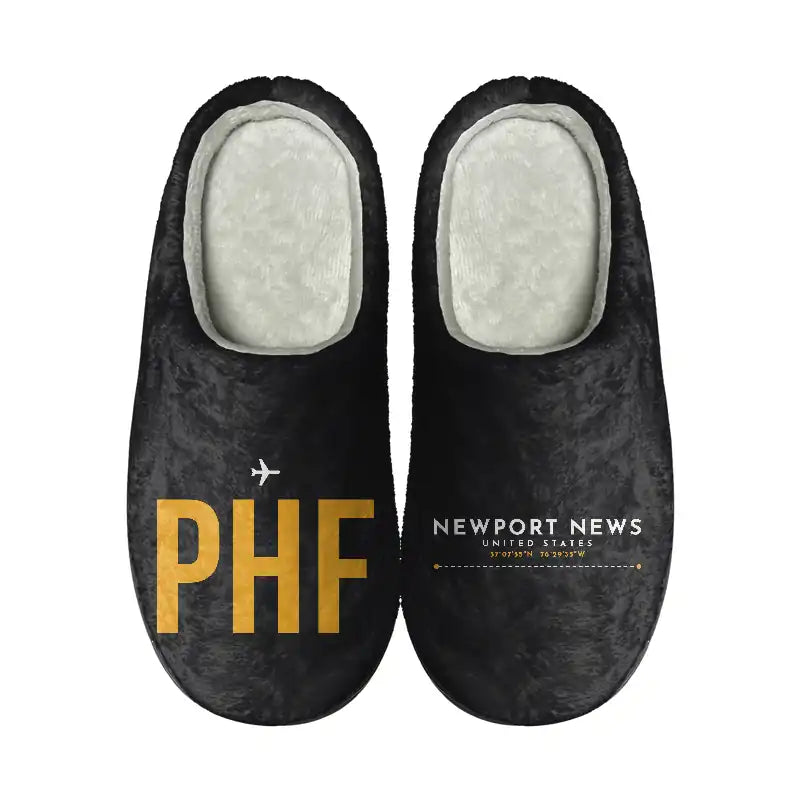 Newport News Williamsburg International Airport (PHF) Slippers & Flip Flops - Slippers - Cotton - Code - Different - Black
