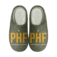 Thumbnail for Newport News Williamsburg International Airport (PHF) Slippers & Flip Flops - Slippers - Cotton - Code - Same - Green Army