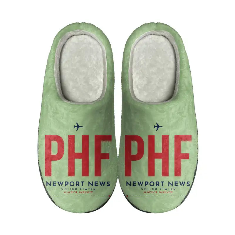 Newport News Williamsburg International Airport (PHF) Slippers & Flip Flops - Slippers - Cotton - Code - Same - Light Green