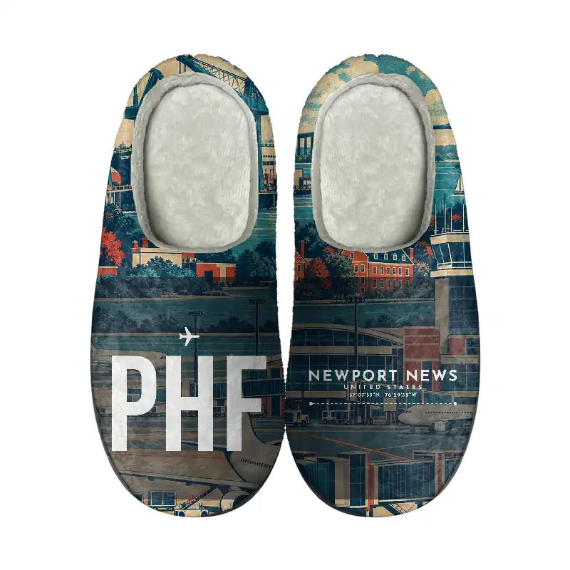 Newport News Williamsburg International Airport (PHF) Slippers & Flip Flops - Slippers - Cotton - Scene - Different