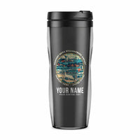 Thumbnail for Newport News Williamsburg International Airport (PHF) Travel Mugs - Badge + Name - Plastic (No Holder) - Gray