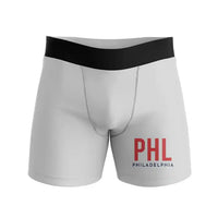 Thumbnail for Philadelphia International Airport (PHL) Men Boxers - Code - Light Gray