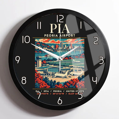 PIA - Poster - Wall Clock Framed - Black