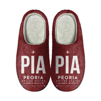 Thumbnail for General Wayne A. Downing Peoria International Airport (PIA) Slippers & Flip Flops - Slippers - Cotton - Code - Same - Dark Red