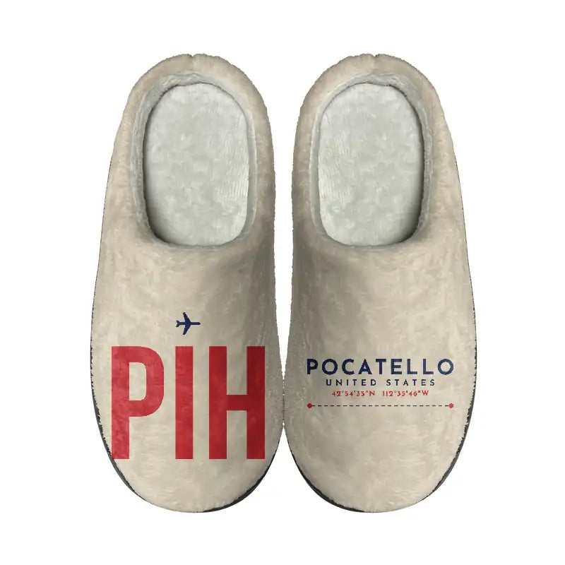 Pocatello Regional Airport (PIH) Slippers & Flip Flops - Slippers - Cotton - Code - Different - Beige