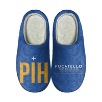 Thumbnail for Pocatello Regional Airport (PIH) Slippers & Flip Flops - Slippers - Cotton - Code - Different - Blue