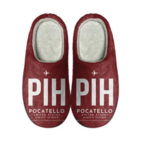 Thumbnail for Pocatello Regional Airport (PIH) Slippers & Flip Flops - Slippers - Cotton - Code - Same - Dark Red