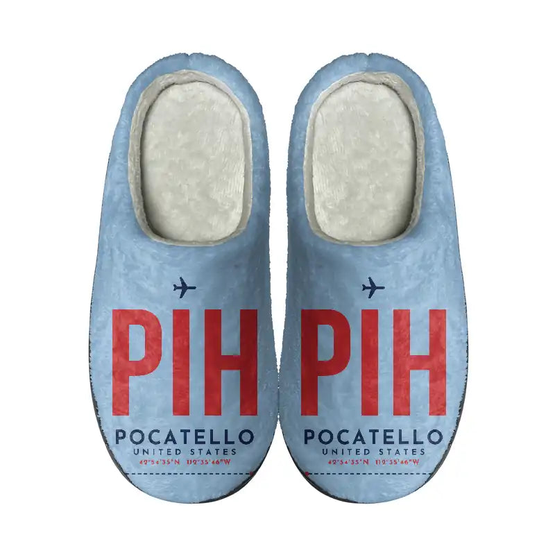 Pocatello Regional Airport (PIH) Slippers & Flip Flops - Slippers - Cotton - Code - Same - Light Blue