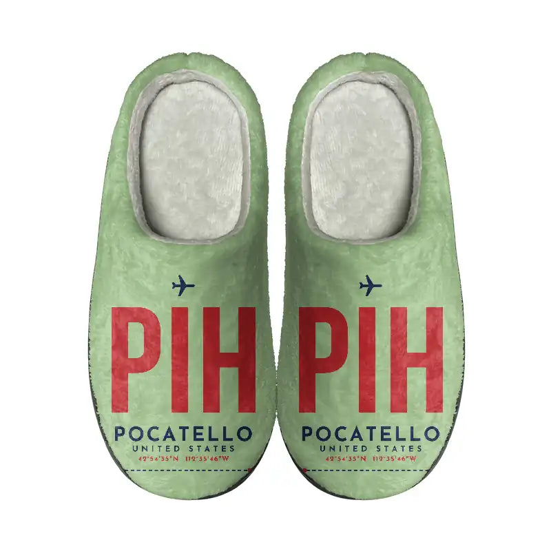 Pocatello Regional Airport (PIH) Slippers & Flip Flops - Slippers - Cotton - Code - Same - Light Green