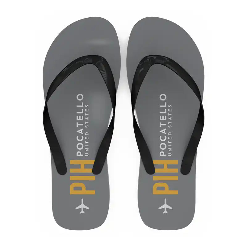 Pocatello Regional Airport (PIH) Slippers & Flip Flops - Slippers - Flip Flops - Code - Gray