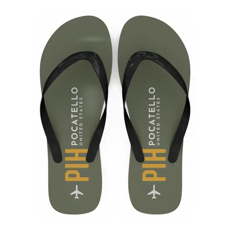 Pocatello Regional Airport (PIH) Slippers & Flip Flops - Slippers - Flip Flops - Code - Green Army