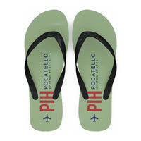 Thumbnail for Pocatello Regional Airport (PIH) Slippers & Flip Flops - Slippers - Flip Flops - Code - Light Green