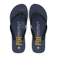 Thumbnail for Pocatello Regional Airport (PIH) Slippers & Flip Flops - Slippers - Flip Flops - Code - Navy Blue