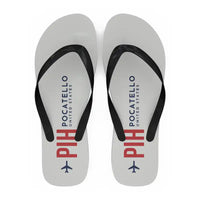 Thumbnail for Pocatello Regional Airport (PIH) Slippers & Flip Flops - Slippers - Flip Flops - Code - White