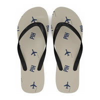 Thumbnail for Pocatello Regional Airport (PIH) Slippers & Flip Flops - Slippers - Flip Flops - Pattern - Beige