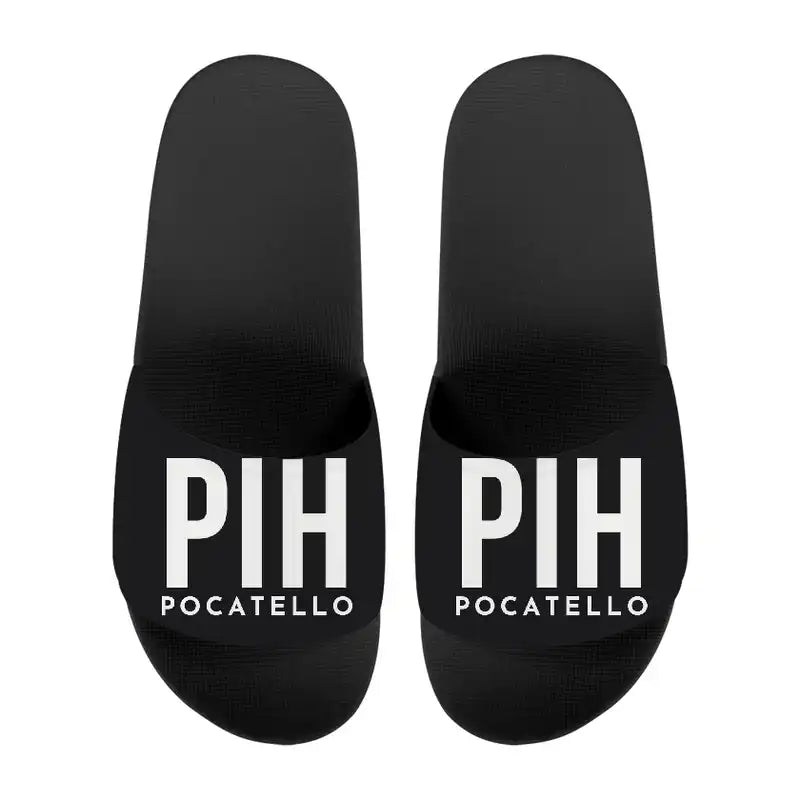 Pocatello Regional Airport (PIH) Slippers & Flip Flops - Slippers - Sport - Code - Black