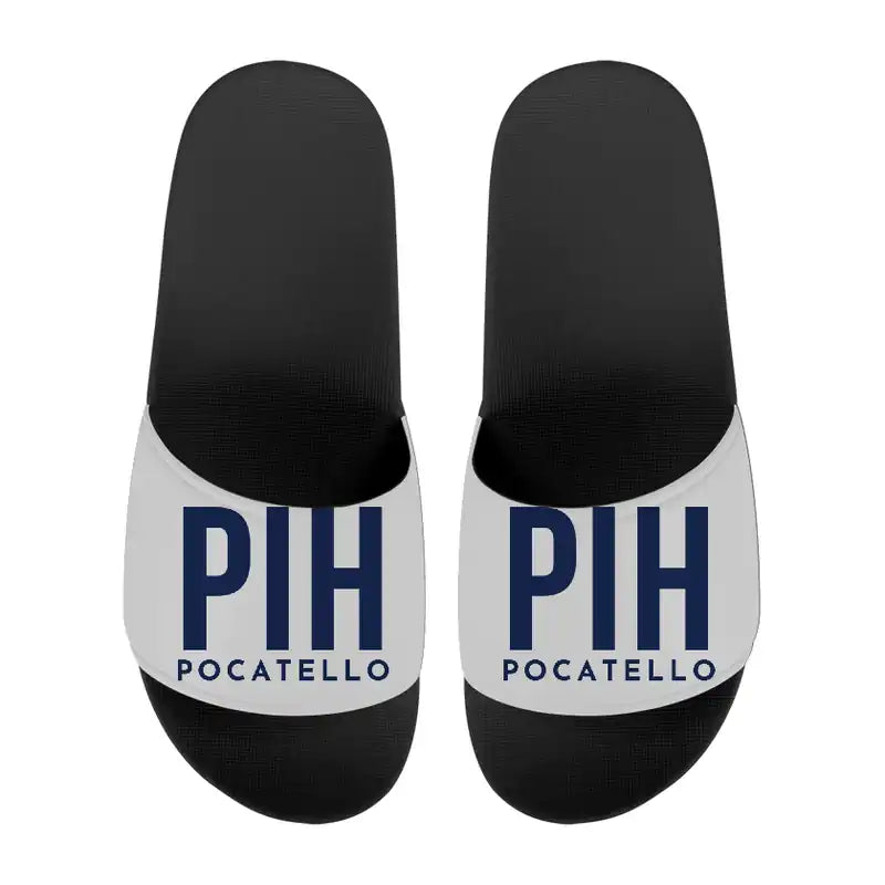 Pocatello Regional Airport (PIH) Slippers & Flip Flops - Slippers - Sport - Code - Light Gray