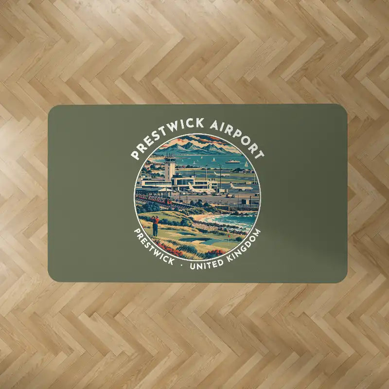 Glasgow Prestwick Airport (PIK) Carpets - Carpet Rectangle - Badge - Green Army