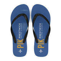 Thumbnail for Glasgow Prestwick Airport (PIK) Slippers & Flip Flops - Slippers - Flip Flops - Code - Blue