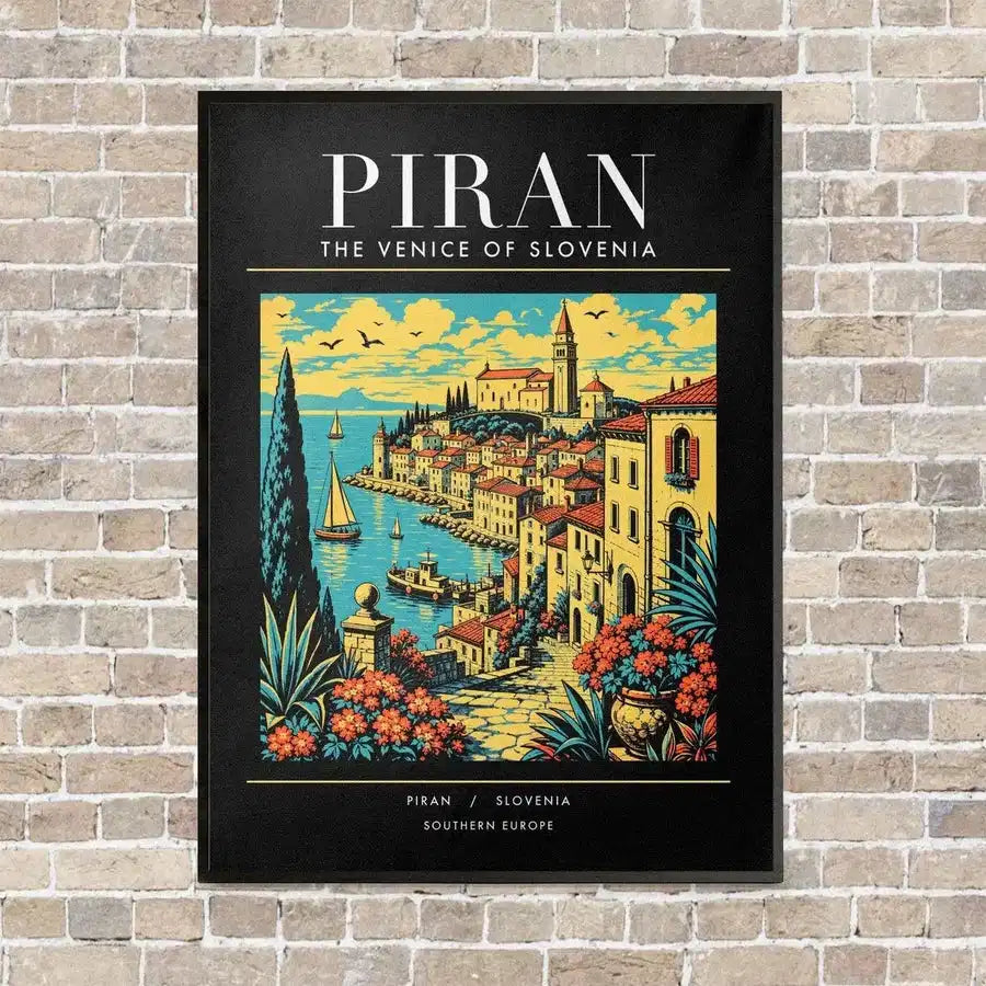 PIRAN - Poster - Canvas Framed - Black