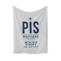 Thumbnail for Poitiers–Biard Airport (PIS) Bedding Sets & Blankets - Blanket - ID Tag - Light Gray