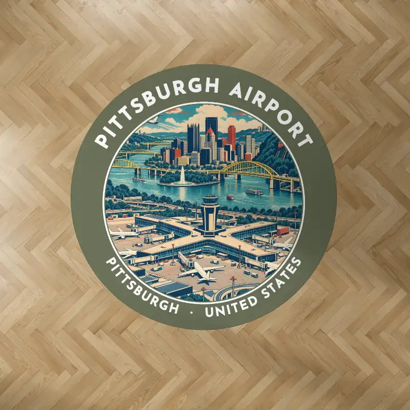 Pittsburgh International Airport (PIT) Carpets - Carpet Round - Badge - Green Army