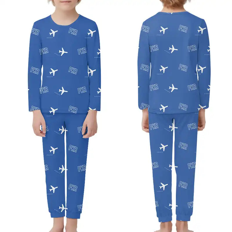 Pokhara International Airport (PKR) Pajamas - Children Pajamas - Blue